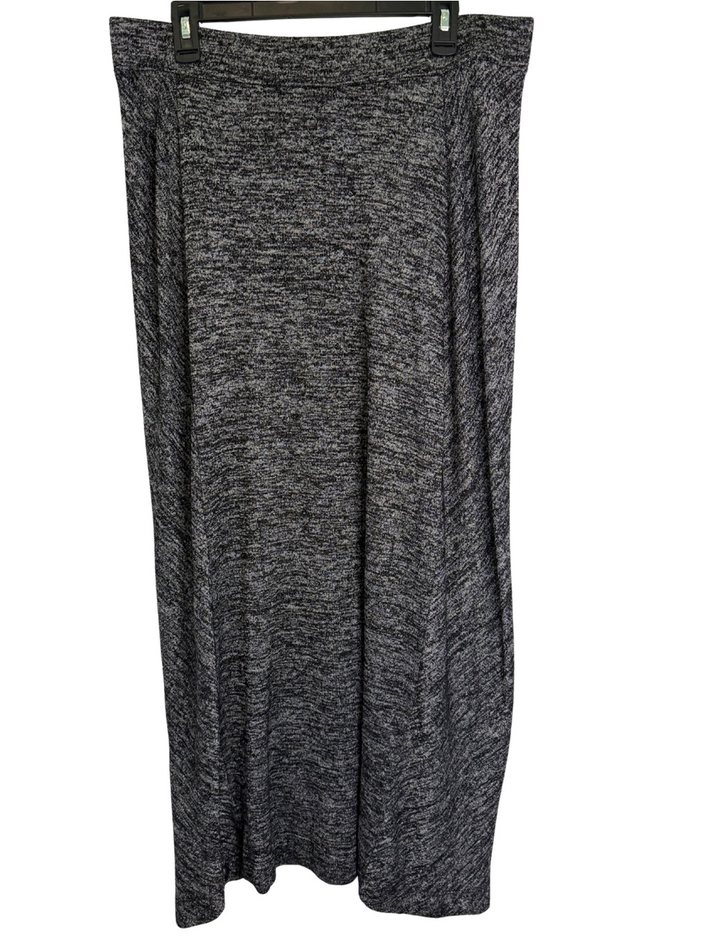 3/$20 Lou & Grey Black & Gray Marled Elastic Waist Knit Maxi Skirt